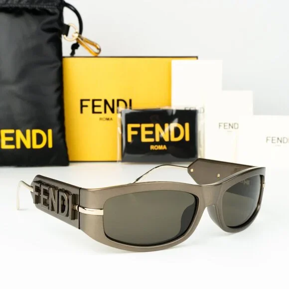 Fendi Women Sunglasses Opaline Pink Brown Oval FE40120I SHADOW 45E BRAND NEW - Picture 1 of 9